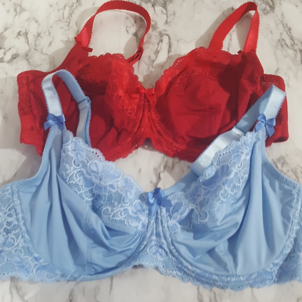 ADORE ME BRA LOT 2 RED/BLUE SIZE 42D